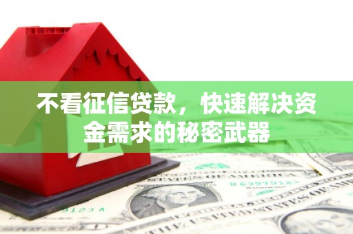 集安不看征信贷款，快速解决资金需求的秘密武器