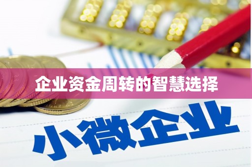 集安企业资金周转的智慧选择