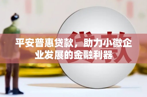 集安平安普惠贷款，助力小微企业发展的金融利器