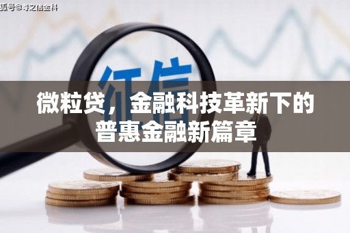 集安微粒贷，金融科技革新下的普惠金融新篇章