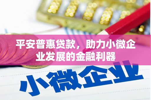 集安平安普惠贷款，助力小微企业发展的金融利器
